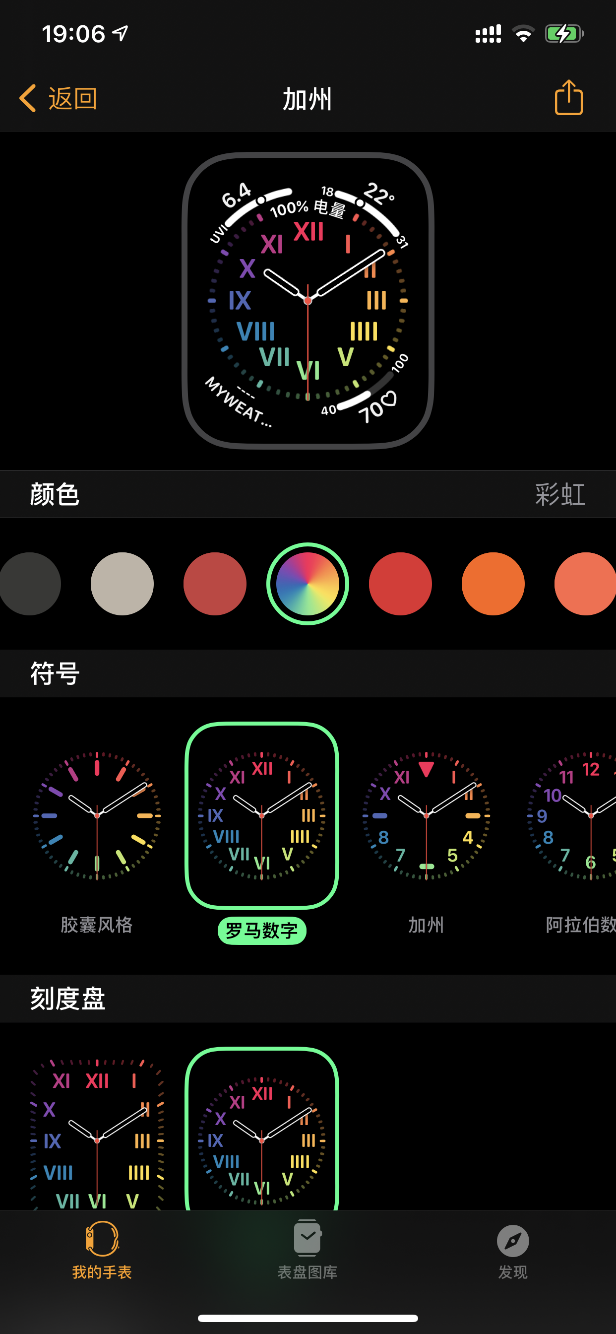 关于iwatch表盘颜色显示的一些问题