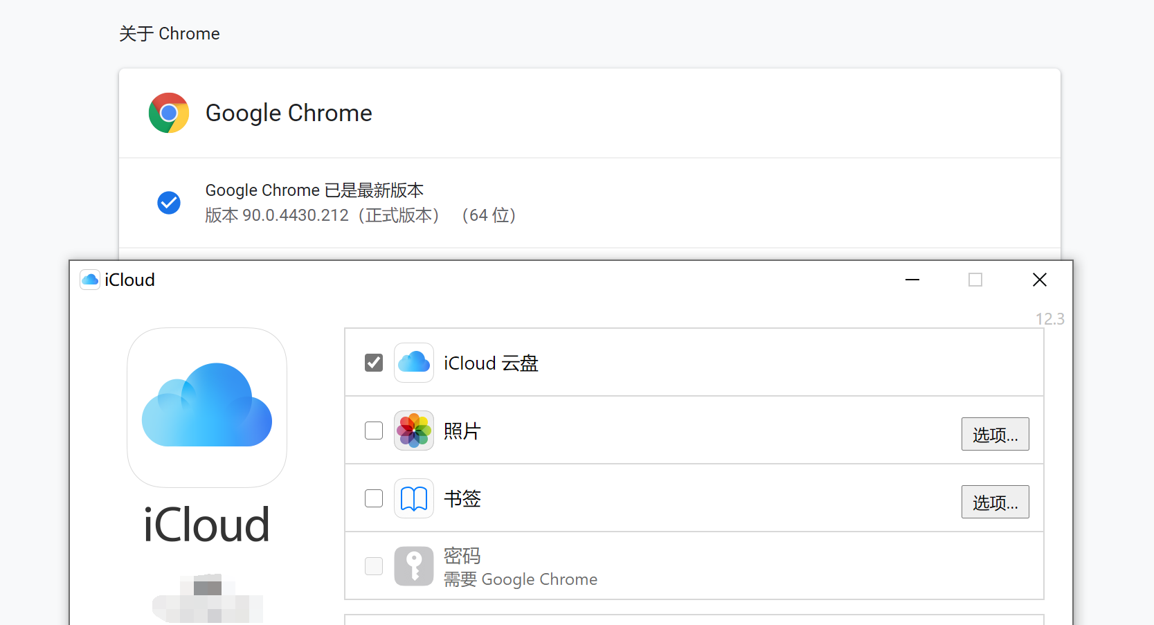 问题问windows10中icloud无法识别googlechrome已经安装