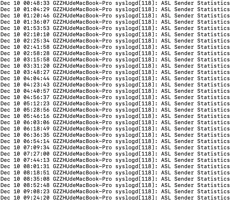 MacBook Pro定期发送的ASL Sen… Apple 社区