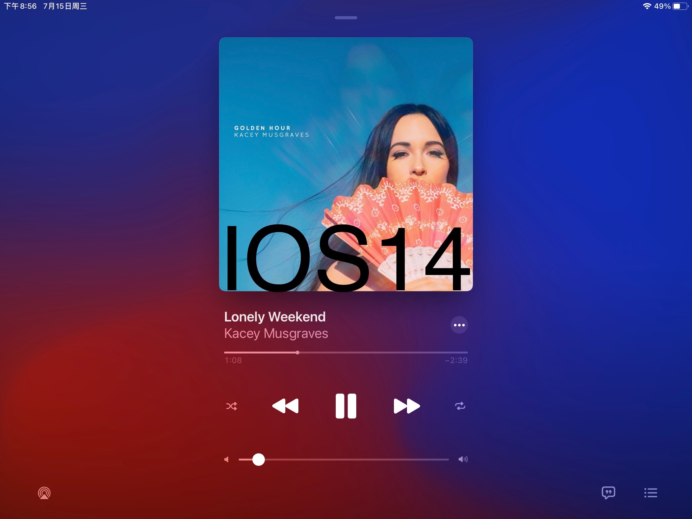 Ios14的音乐app背景关还关不掉 Apple 社区